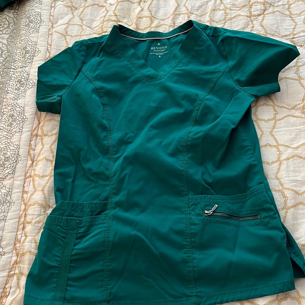 Beyond Scrubs Hunter Green Top